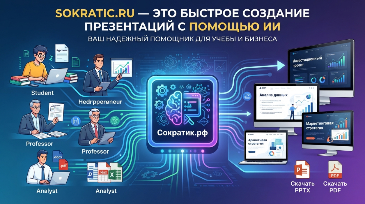 Sokratic.ru: как ИИ создаёт презентации за 1–2 минуты